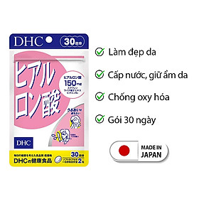 Viên uống cấp nước DHC Nhật Bản Hyaluronic Acid thực phẩm chức năng cấp ẩm, làm đẹp và bảo vệ da, chống oxy hóa, củng cố sức khỏe cho cơ thể JN-DHC-HA30