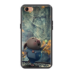 Ốp lưng TPU viền dẻo cho điện thoại OPPO A83 Hình Heo Con Chạy Bộ