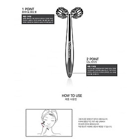 Thanh Lăn Massage, Nâng Cơ Mặt Wellderma Face Lifting Dark Silver Roller