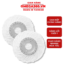 Hình ảnh (COMBO) 2 BÔNG LAU NHÀ 360 OMEGA SUPA MOP ĐÀI LOAN ( NHẬP KHẨU)