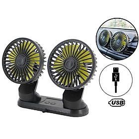 Mua Quạt Đôi USB Siêu Mát Đa Chiều 360 Độ Dùng Cho Ô Tô  Xe hơi  Văn Phòng
