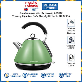 Ấm đun nước siêu tốc cao cấp Morphy Richards MR7456A 1.5L 1850W - Hàng Nhập Khẩu