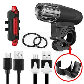 Rechargeable Led Bike Light Bicycle USB Waterproof Cycle Front Back Headlight