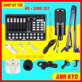 Mua Trọn Bộ Mic Thu Âm SDRD-203 & Sound Card H9 Blutooth Âm Thanh Chuẩn  Hỗ Trợ Lắp Đặt  Cam Kết Bảo Hành