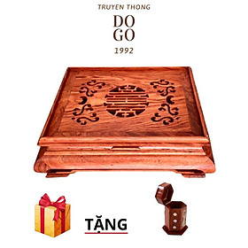 Mua Khay trà gỗ hương cao cấp Khay để ấm trà chân quỳ kiểu mới đục trạm tinh xảo DOGO 1992