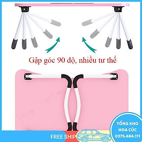 Bàn Gấp Gọn Thông Minh Có Khe Ipad + Tặng Bút Chì Gỗ Kèm Tẩy ( Giao Ngẫu Nhiên) - Vận Chuyển Miễn Phí Toàn Quốc