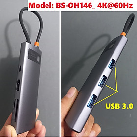 Mua Hub / Bộ chia cổng Type-C đa năng 7 in 1 Baseus Metal Gleam Series WKWG020113  - Hàng chính hãng