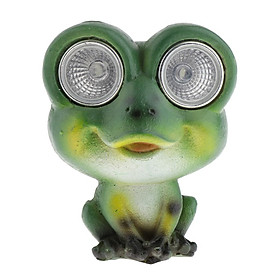 Solar Powered Outdoor Garden Lamp LED Frog Shaped Light Up Path Ornament