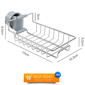 Kệ Inox Gắn Vòi Nước Kệ Giỏ Đựng Để Đồ Rửa Chén Bát Kệ Gắn Bồn Rửa Chén