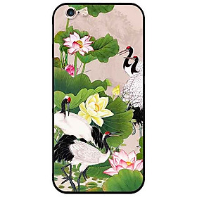Ốp lưng in cho iphone 6 plus/ 6s plus mẫu sen và hạc