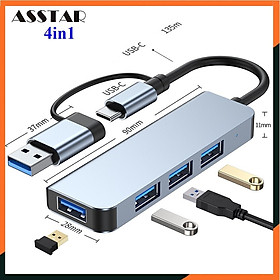 Mua Hub Type C  Cổng Chuyển Đổi Type C  Hub USB  Cổng Chia USB  TypeC Ra 4 Cổng USB  Cổng Chuyển Đổi Dành Cho Mac book  Laptop  PC -  Hàng Chính Hãng