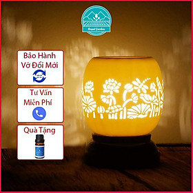 Mua Đèn xông tinh dầu Bát tràng điêu khắc bền   đẹp   mẫu mã sang trọng