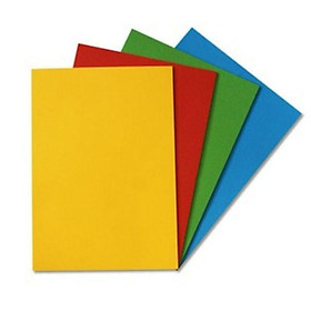 Bìa màu A3 DLG 160 gsm - trộn 5 màu (xanh lá cây, xanh da trời , vàng , cam , đỏ)