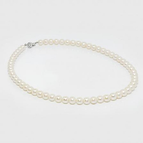 Chuỗi cổ ngọc trai Freshwater màu trắng 6.5-7.5mm Tròn, chất liệu bạc quý kim Hoàng Gia Pearl C1134P0F41W034060S001