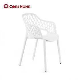 Mua Ghế nhựa đúc  dạng ghế bành  nan chéo - cobi home - NHẬP KHẨU CHÍNH HÃNG