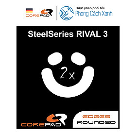 Mua Feet chuột PTFE Corepad Skatez PRO SteelSeries Rival 3 Wired / SteelSeries Rival 3 Wireless (2 bộ) - Hàng Chính Hãng