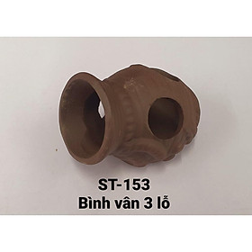 Bình gốm vân 3 lỗ trang trí bể cá