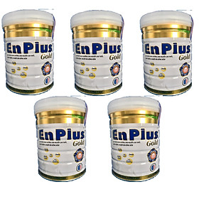 Bộ 5 Lon Sữa Bột Nutifood Enplus Gold - Dành cho người cao tuổi, người bệnh, người ăn uống kém (900g)