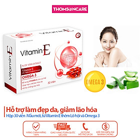 Viên uống Vitamin E đỏ thêm Omega 3, Hộp 30 viên - Bổ sung Vitamin E