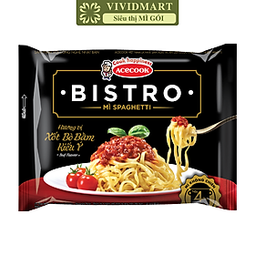 ACECOOK - Mì spaghetti Bistro Xốt bò bằm kiểu Ý, mì ý spagetti xốt bò bằm Bistro Acecook (95g/gói)