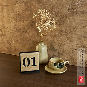Bảng số bàn gỗ SAN-TS02: Sử dụng đánh số bàn cho quán cafe, trà sữa, quán bán đồ ăn uốn