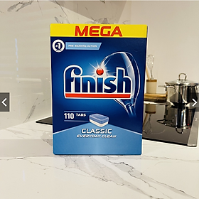 Viên rửa bát Finish Classic 100 viên/ hộp - Hương Chanh, Nhập khẩu EU