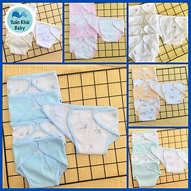 Set 5 Tã Vải Sơ Sinh CUNCON cho bé trai, bé gái | Size 1,2,3 cho bé sơ sinh -9kg | Chất vải cotton mềm, mịn, miếng dán mềm