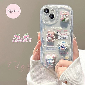 Ốp lưng Iphone chống sốc Gookluck đính gấu cute dành cho Iphone 11  Phone 11 Pro  Iphone 11 Pro Max  Iphone 12  Iphone 12 Pro  Iphone 12 Pro Max  Iphone 13  Iphone 13 Pro  IPhone 