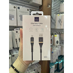 Cáp Wiwu Elite Data Cable ED-102 Dành Cho Giao Diện USB Sang Micro USB Chống Kéo, Không Cuộn Dây, Bền - Hàng Chính Hãng