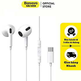 Tai nghe có dây chân cắm Type-C Baseus Encok lateral in-ear Wired Earphone C17- NGCR- Hàng chính hãng