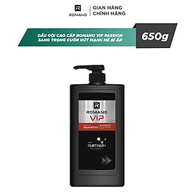 Dầu gội cao cấp Romano VIP Passion mạnh mẽ bí ẩn 650g