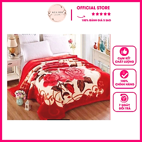 SALE Mền lông tuyết cao cấp 2 lớp 1m8x2m,chăn mịn dày dặn 3kg siêu ấm, mền họa tiết 3D sắc nét có túi đựng tiện lợi
