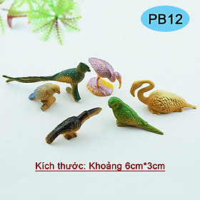 Bộ Mô Hình Nhựa Đồ Chơi 6 con Chim Hạc Chim Sẻ Bird Plastic Toys PB12