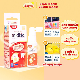 Xịt chống sâu răng cho bé 20ml Baby-S, Xịt chống sâu răng Midkid hương táo đỏ an toàn cho bé – SI021