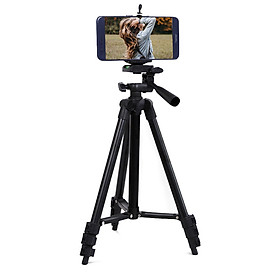 Chân giá đỡ điện thoại chụp ảnh camera gậy tripod 3 chân kèm kẹp giá tốt AURU312 Hàng Chính Hãng