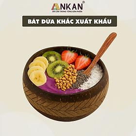 Mua Bát Gáo Dừa Khắc Lá Cọ Thủ Công – Đựng Ngũ Cốc  Sinh Tố  Chè  Bánh Kẹo  Decor Spa