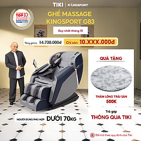 Ghế massage KINGSPORT G83 hệ thống con lăn hiện đại, con lăn lòng bàn chân 3 cấp độ, nhiệt hồng ngoại kép