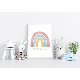 Tranh treo tường | Tranh cho bé-Rainbow Nursery Print, Girl Nursery Decor 43 , tranh canvas giá rẻ