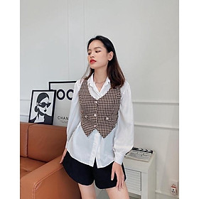 Áo croptop kiểu gile cá tính REVERCLOTHINGS dạ cao cấp Gile Top