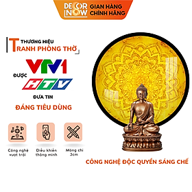 Đèn Hào Quang Phật In Tranh Trúc Chỉ DECORNOW 30,40 cm, Trang Trí Ban Thờ, Hào Quang Trúc Chỉ MANDALA DCN-TC14