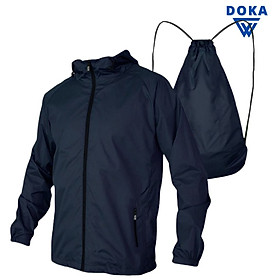 Áo khoác nam, Áo khoác dù nam có túi trong có thể chuyển đổi thành balo tiện lợi phong cách thời trang Doka PSAK32