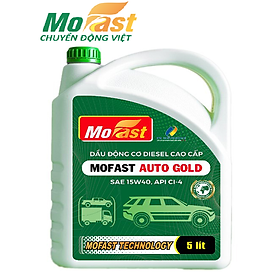 DẦU NHỜN CHO ĐÔNG CƠ DIESEL Ô TÔ MOFAST AUTO GOLD SAE 15W-40 và API CI-4