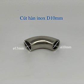 Cút hàn inox D10mm, cút inox 90 độ
