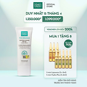 Kem Chống Nắng Phổ Rộng Toàn Diện Ngừa Lão Hóa, Phòng Chống Nám Quay Lại - MartiDerm The Originals Proteos Screen SPF50+ 40ml