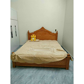 Giường ngủ đẹp dạt phản mẫu nữ hoàng gỗ sồi