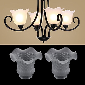 2pcs Glass Ceiling Lamp Shade Bedside Light Lampshade For Bedroom Hotel Kitchen