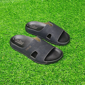 Dép nam siêu nhẹ bản ngang chữ H da bò mềm mại Trường Hải DN158