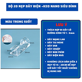 Nẹp Dây Điện Dán Tường Siêu Dính ,Kẹp Dây Điện Cố Định Và Giữ Dây Điện Siêu Sốc an toàn tiện lợi dễ lắp đặt