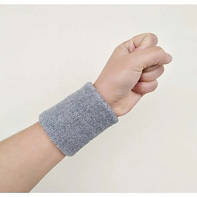 Bộ 2 băng cổ tay thấm mồ hôi thể thao MÀU XÁM Combo 2 băng cổ tay thể thao cao cấp thấm mồ hôi bảo vệ cổ tay