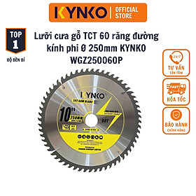 Mua LƯỠI CƯA GỖ TCT 60 RĂNG đường kính phi Ø 250mm KYNKO WGZ250060P